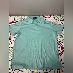 POLO RALPH LAUREN Classic Fit Teal Blue Short Sleeve Shirt Mens Size: M
